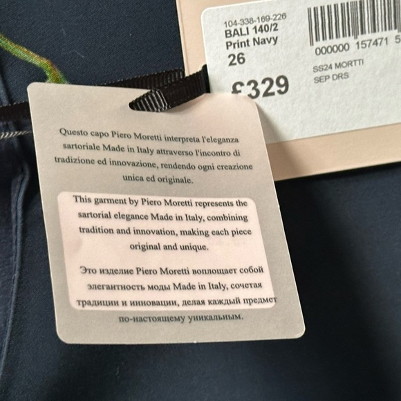 NEW Piero Moretti Blossom Shift Dress in Navy Women’s Italian Plus Size ~26 - Picture 8 of 13